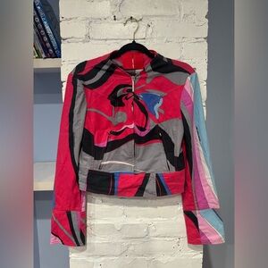 Mila Schön Concept -‎ Red Multicolor Jacket RARE # 36